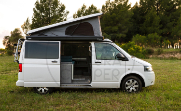 VW T5 con techo elevable camper